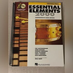 NWT Band percussion / drum teaching book 1.  Beginning. Includes CD.